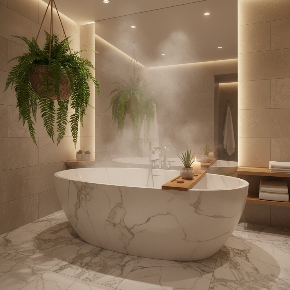 img of Bathroom Faux Greenery: Transforming Your Bath Into a Spa-Like Retreat