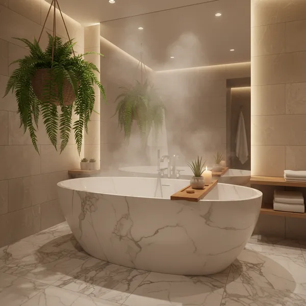 img of Bathroom Faux Greenery: Transforming Your Bath Into a Spa-Like Retreat