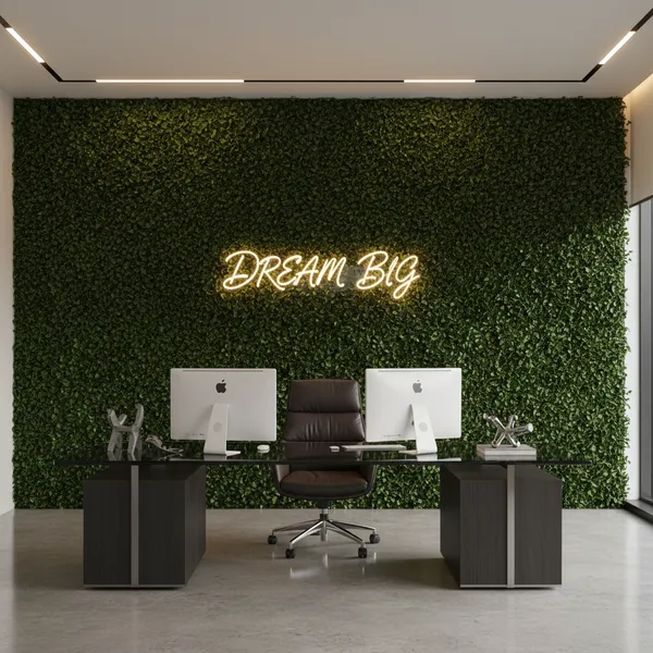 img of Commercial Style: How to Create a Faux Green Wall for Your Home Office