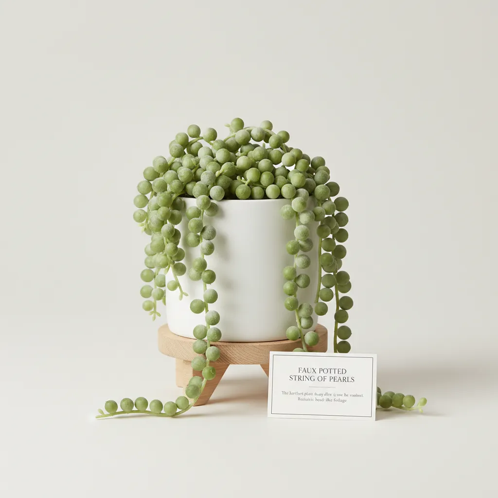 Faux Potted String of Pearls