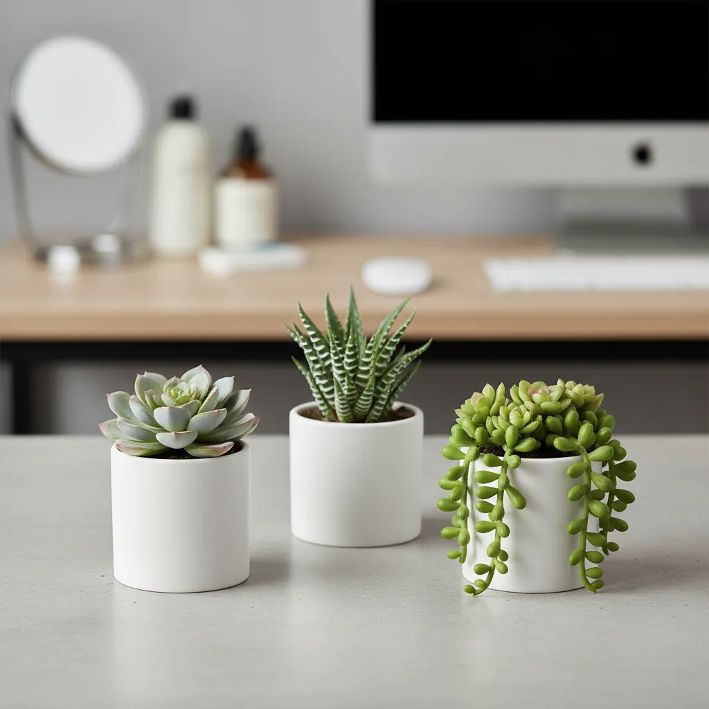 Set of 3 Mini Faux Succulents
