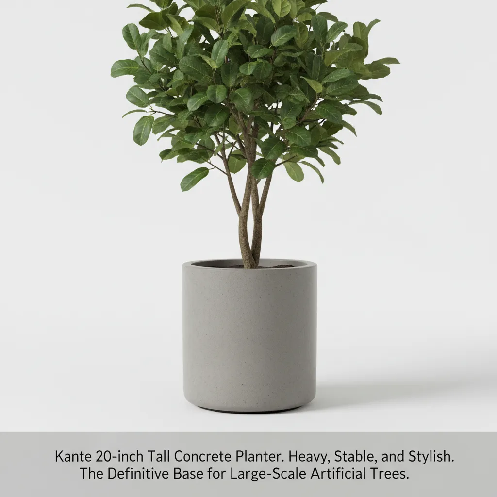 Kante 20-inch Tall Concrete Planter