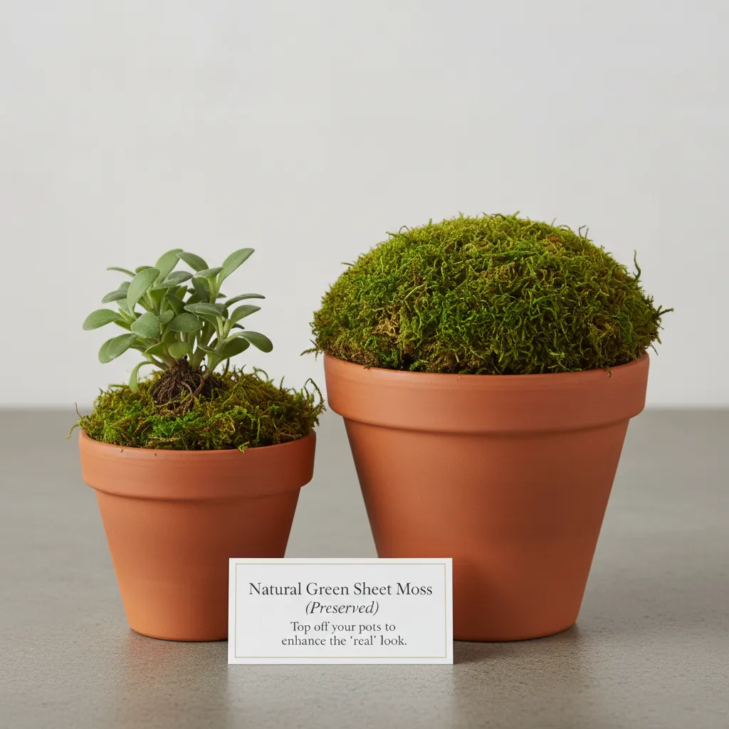 Natural Green Sheet Moss (Preserved)