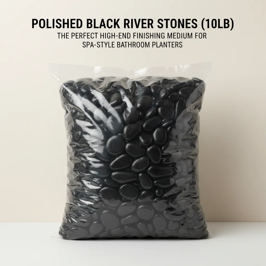 Polished Black River Stones (10lb)