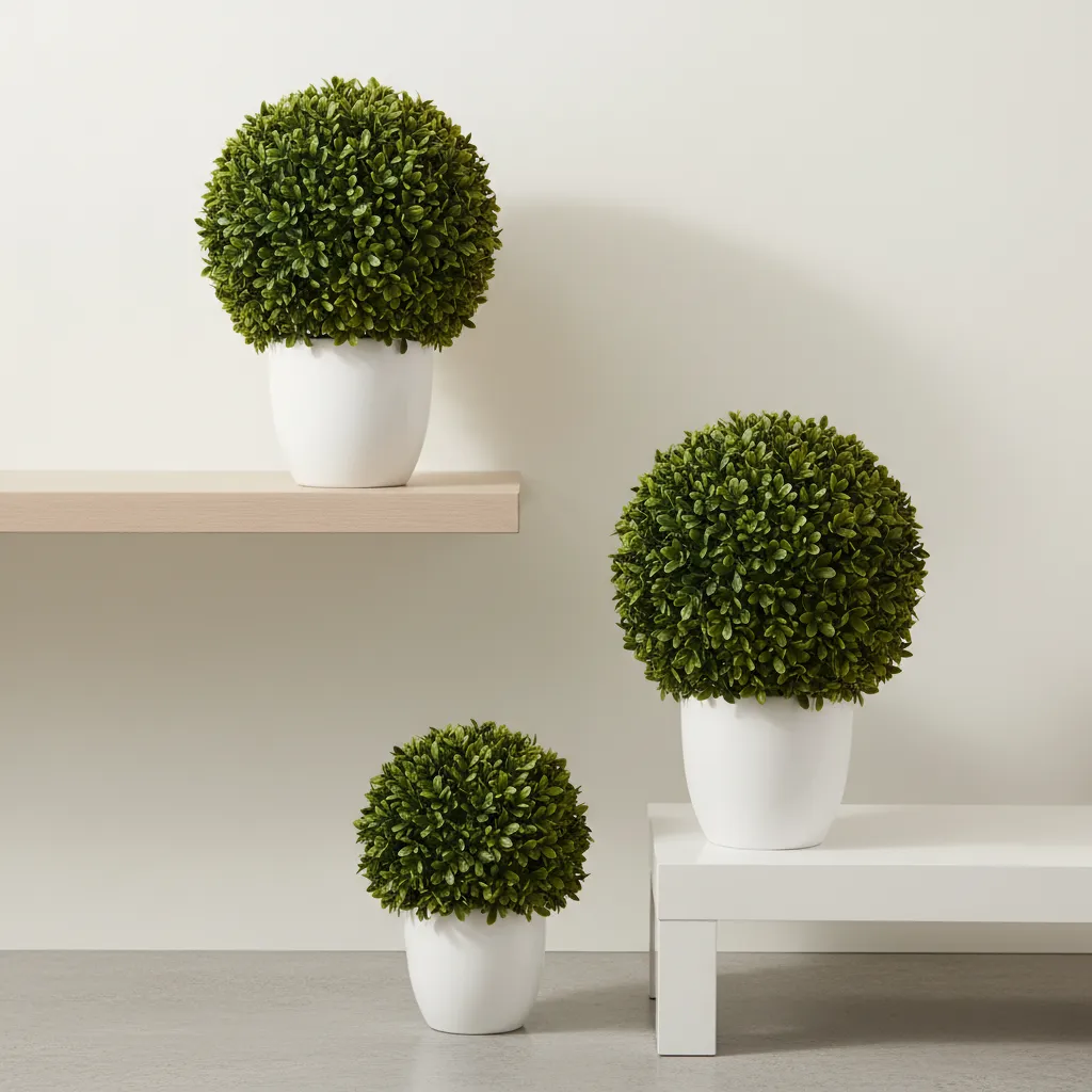 Vickerman Potted Artificial Boxwood