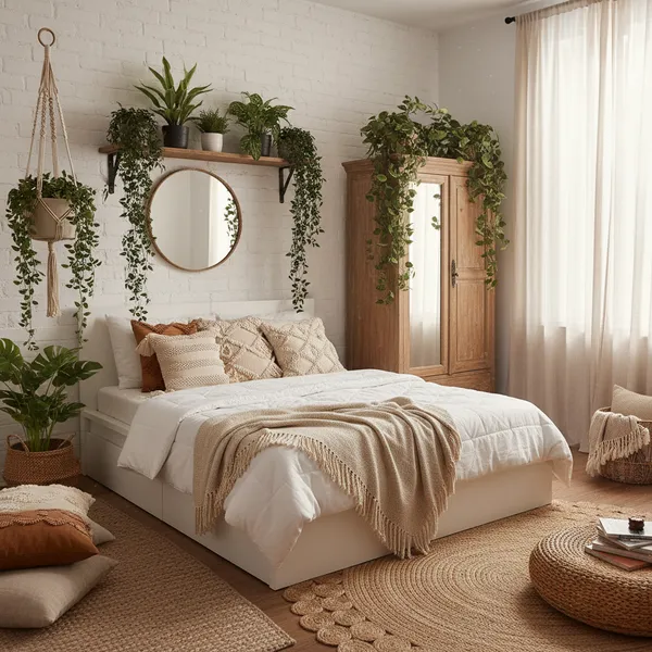 img of Vertical Styling: How to Use Faux Vines in Small Bedrooms